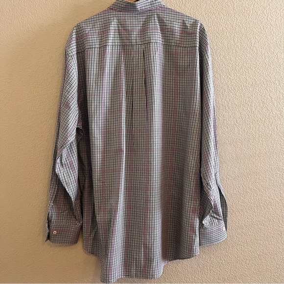 Peter Millar Gingham Pattern Long Sleeve Button Down Shirt Size XL - Picture 10 of 12